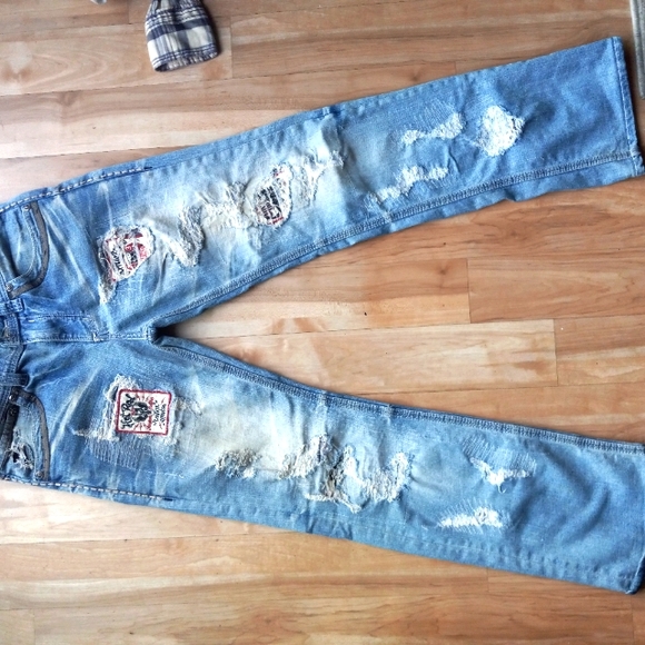 Men's Affliction Denim custom Americana & biker logos 🇺🇲🇺🇸 🏍 - Picture 1 of 10